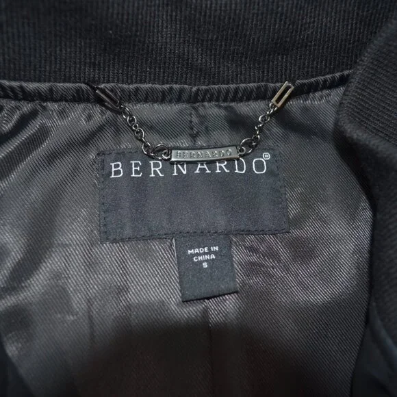 Bernardo Black Vegan Leather Jacket, Size Small - NWT - Picture 7 of 13